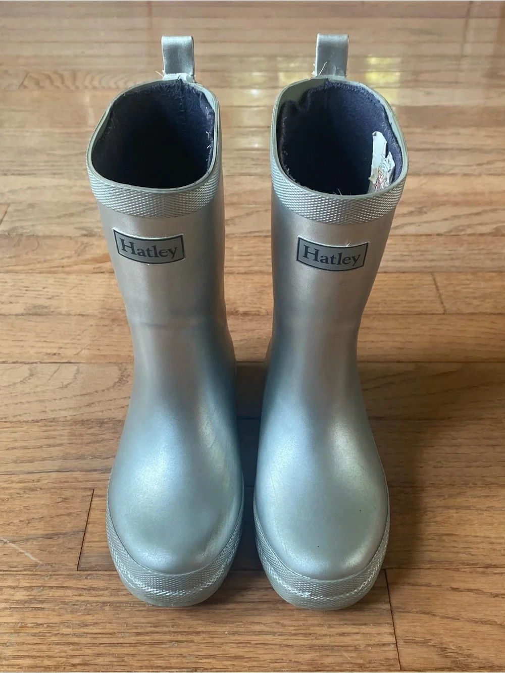 Hatley Metallic Silver Kids' Rain Boots